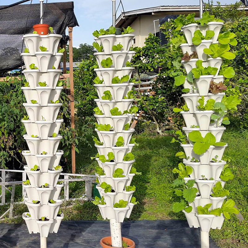 Stack-Up Type Stereoscopische Bloempot Aardbei Plant Pot Voor Bloem Groenten Decoratie