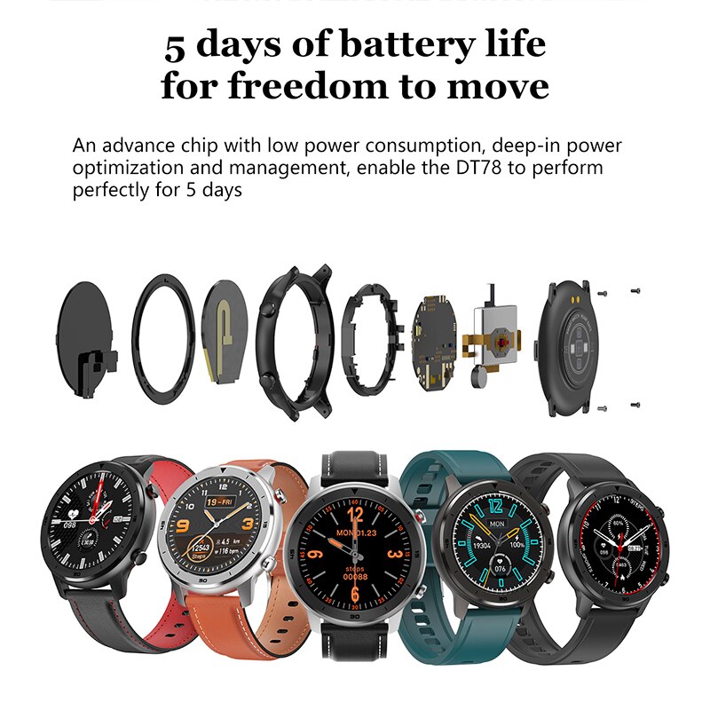 LIGE IP68 étanche montre intelligente hommes fréquence cardiaque surveillance de la pression artérielle plein écran tactile contrôle de la musique Sport Smartwatch