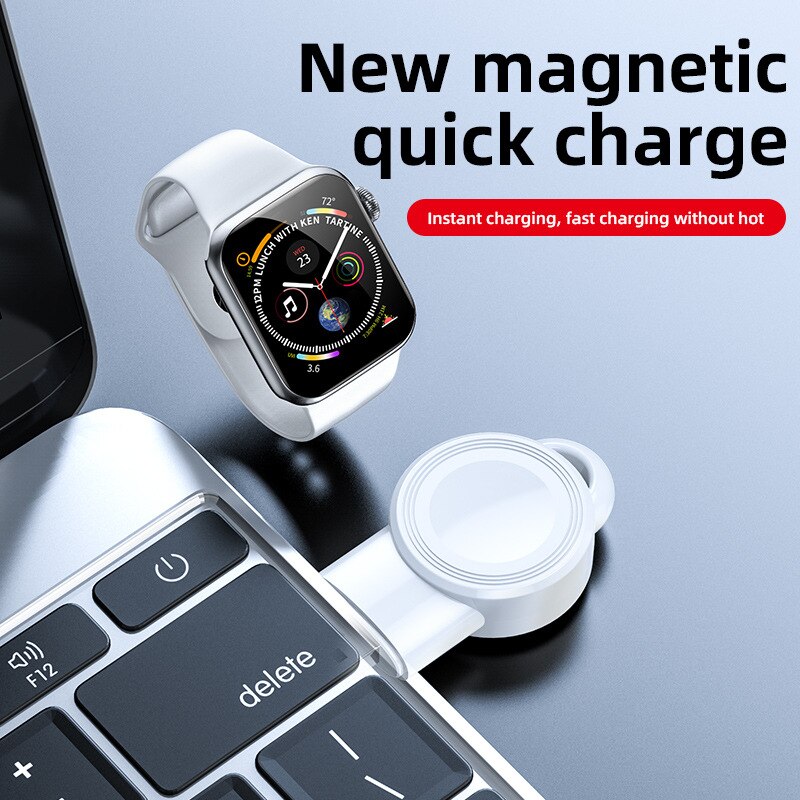 Mini Draagbare Magnetische Draadloze Oplader Voor Apple Horloge 44Mm 40Mm Smart Fast Charger Usb Adapter Voor Apple Horloge se/6/5/4/3/2/1