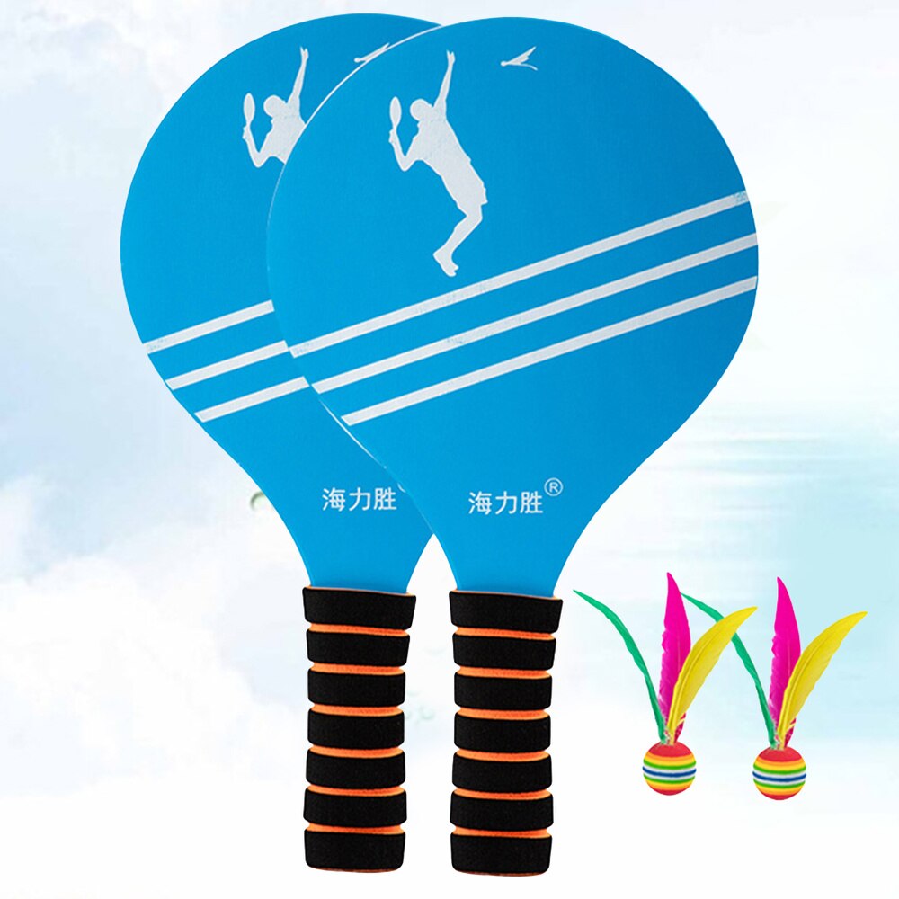 1 Set Chic Funny Useful Board Badminton Racket for Family Outdoor