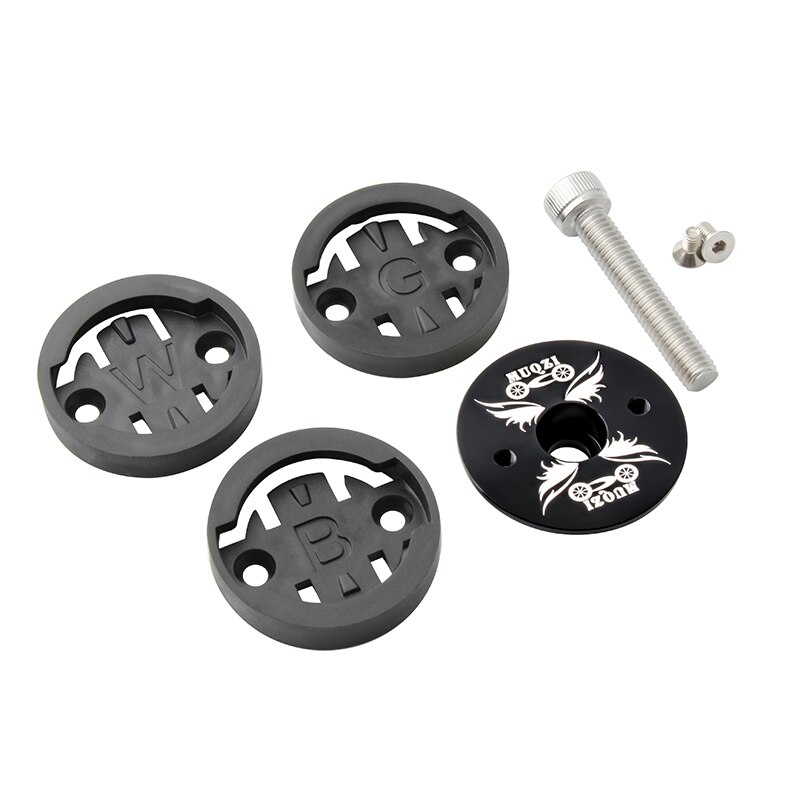 MUQZI - Tapa superior para auriculares con soporte para computadora de bicicleta, compatible con Garmin Wahoo Bryton: Negro
