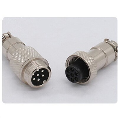 1 set GX12 Male Plug&Female Plug Docking Plug aviation circular connector 2/3/4/5/6/7 Pin 12mm Butt plugs RS765: GX12-7D