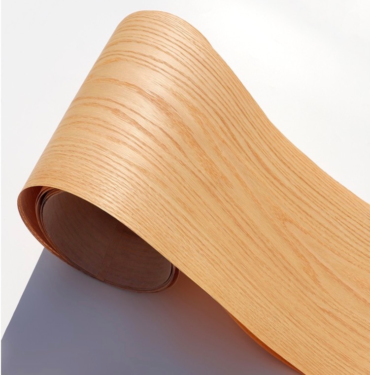 2Piece/Lot L:2.5meters Width:18cm Natural Red Oak Wood Veneer Pattern Bark