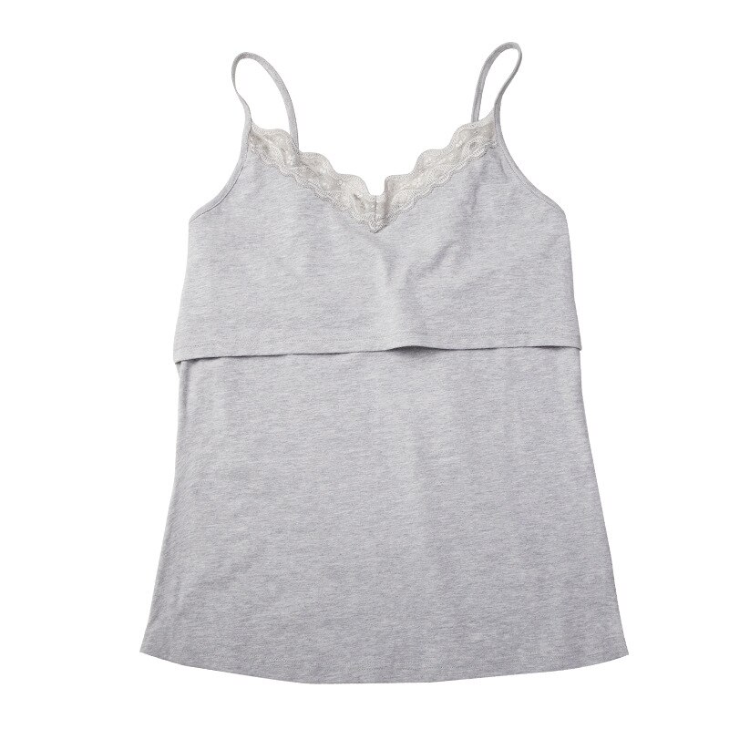 Frauen Mutterschaft Pflege Tank tops Weste Weibliche Stillen Schwangerschaft Weste Mutterschaft Kleidung: GRAY / L