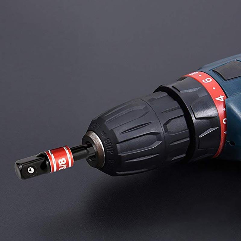 3 pièces adaptateur de prise d'impact coloré perceuse ensemble d'extension haute vitesse transforme la perceuse électrique en écrou pilote 1/4 ", 3/8" et 1/2 "lecteur