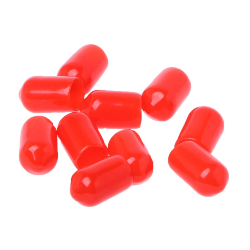 100PCS 6mm Red Protective Cover Rubber Covers Dust Cap For SMA Connector