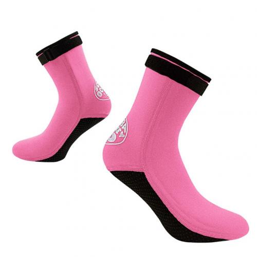 1 par 3mm Unisex de buceo neopreno Scubaing surf snorkel calcetines de baño botas deportes al aire libre accesorios: Rosa / L