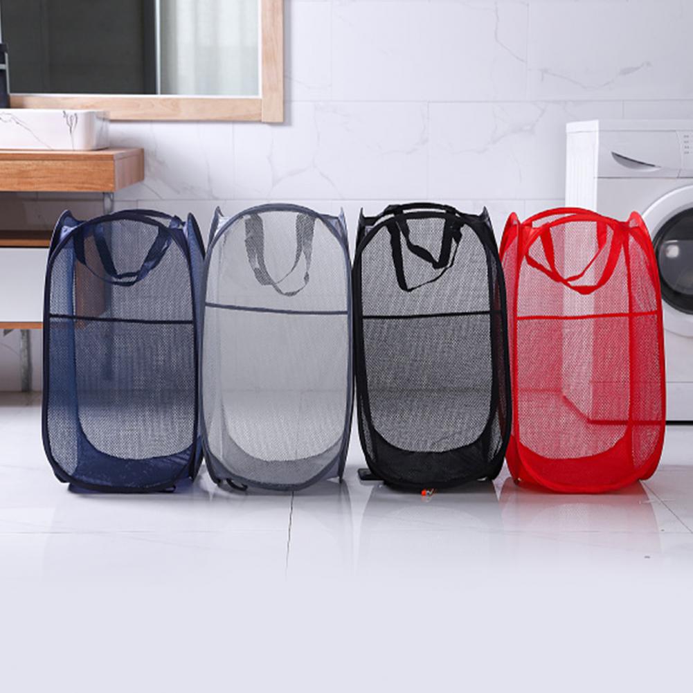 Laundry Mesh Bag Convenient Lightweight Clothes Basket Dirty Clothes Laundry Mesh Basket for Bathroom Laundry Basket