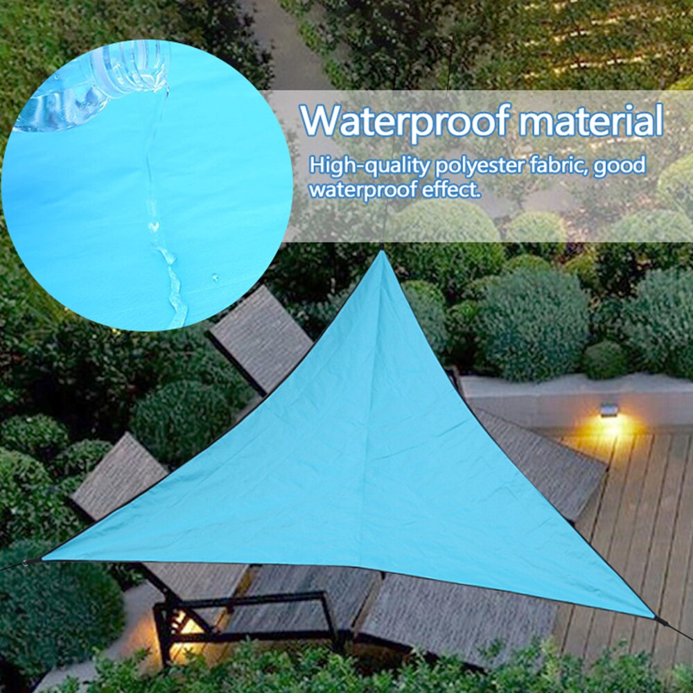 Outdoor Shade Sunscreen Waterproof Triangular UV Sunshine Shade Sail Combination Net Triangular Sunshine Camping Garden Sail