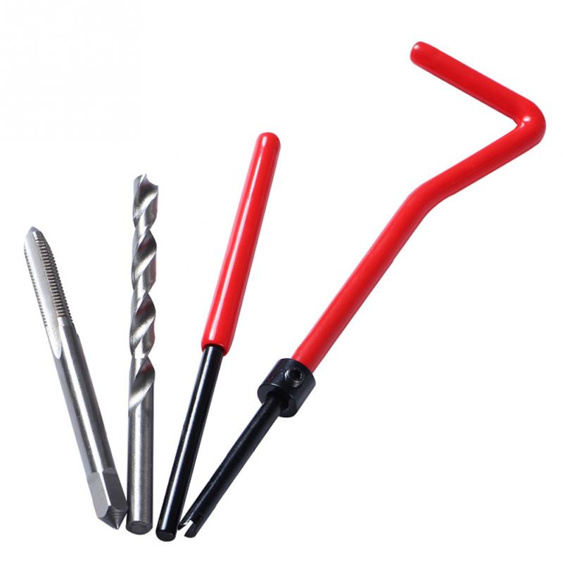30Pcs Tap Wrench Cutter Repair Kit Hand Tools Red Thread Wire Insert stainless steel small wrench Repairing Tool Kit M5/M6/M8