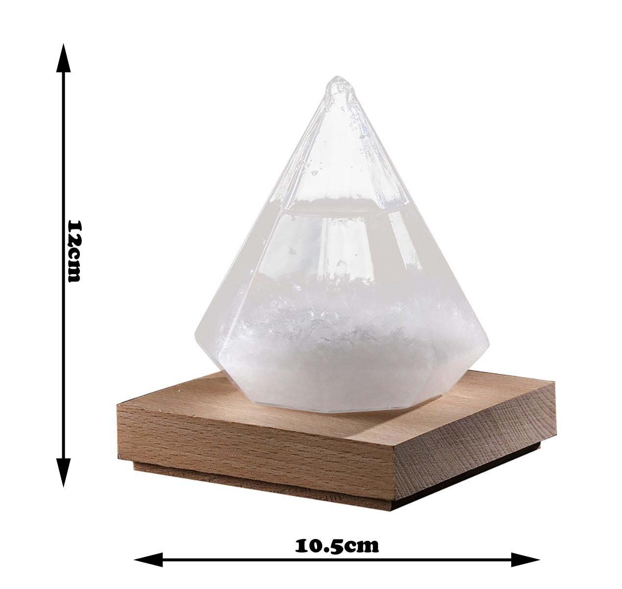 150ML Crystal Transparent Storm Glass Bottle Barometer Bottles Weather Forecast Stylish Desktop Water Weather Station #T2G: B