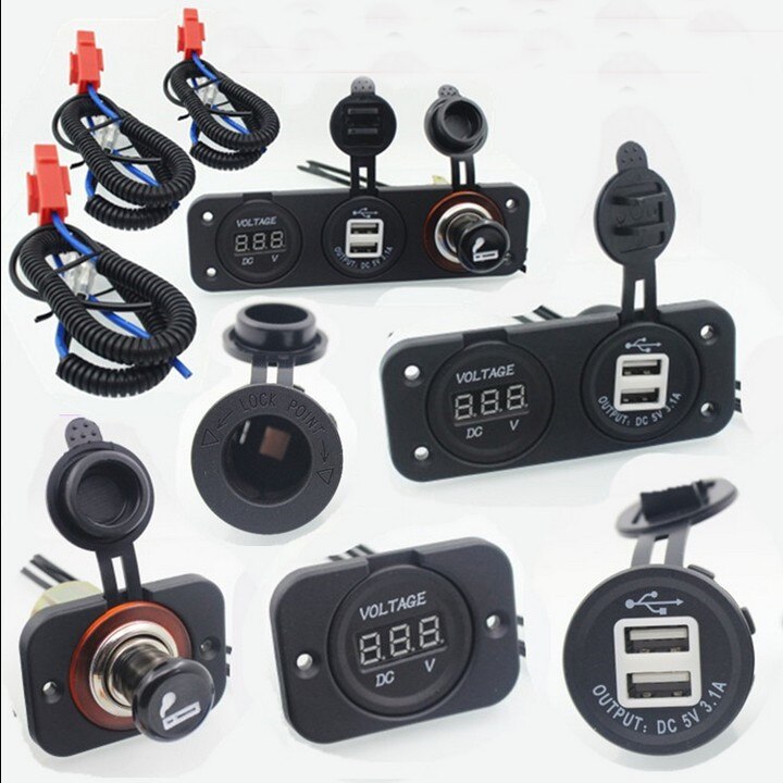 1 Uds. Enchufe de fuente de Carga de coche madre de alta potencia para coche 12 V-24 V Accesorios de instalación modificados para la cabeza del enchufe del coche