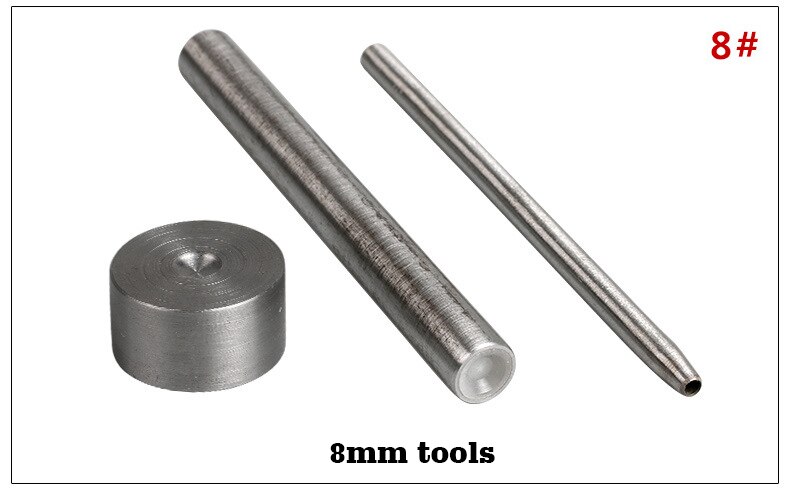DIY Manuelle Rohr Bohrer Metall Rand Weiß Goldene EIN Bohrer 5/6/7/8/9mm Bohrer Installation Werkzeug einstellen bilden Ziegel Niet ES-002: SR 8mm 50 und Werkzeug