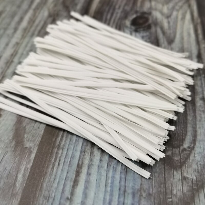 Barra de alambre para nariz de plástico desechable, 0,3x10cm, para mascarilla, pinzas para Puente, Material para hacer joyas, accesorios, color blanco