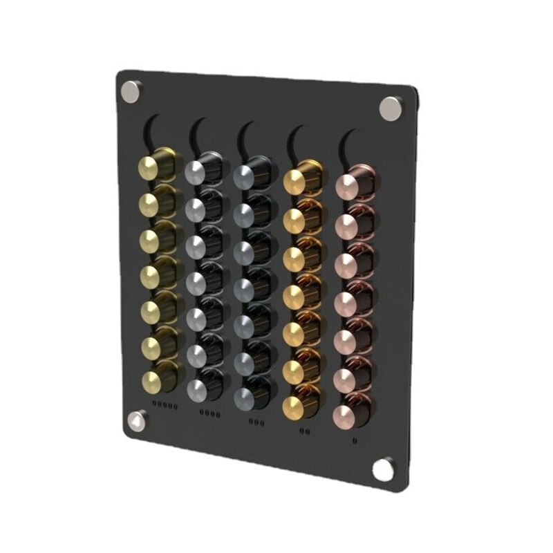Porte-capsules de café de Nespresso, support mural en acrylique, organisateur de dosettes, support de rangement de 35 dosettes pour étagères à tasses de Nespresso: 05