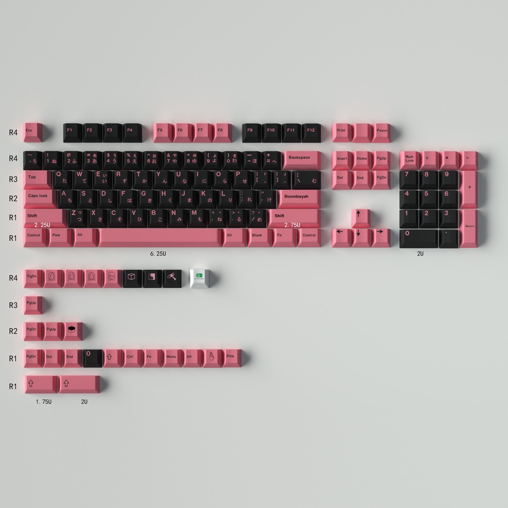 GMK The First Love Keycaps, juego grande, teclas personalizadas en inglés japonés, perfil de cereza, teclas de DYE-SUB PBT para teclado mecánico: Blanco