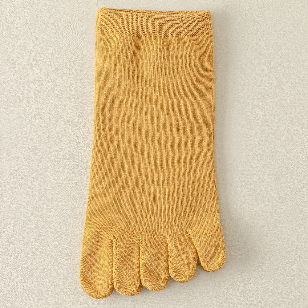 5 paires de chaussettes à orteils pour femmes, avec doigts séparés, en coton de , à cinq doigts, coupe basse, pour Yoga, sport: Kaki