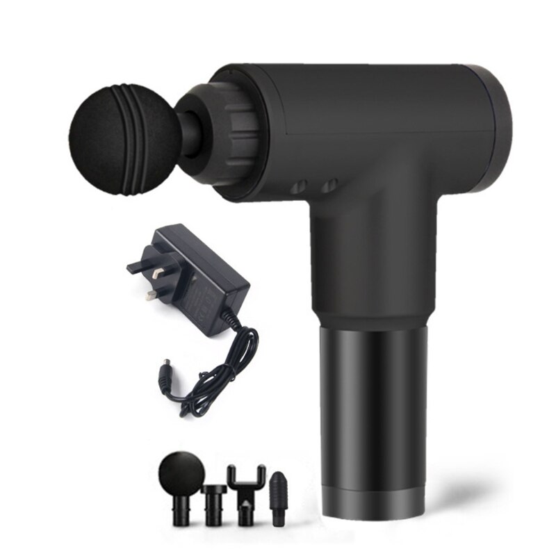 6-Speed Handheld Massage with 4 Heads for Muscle Pain Tension: BK-UK