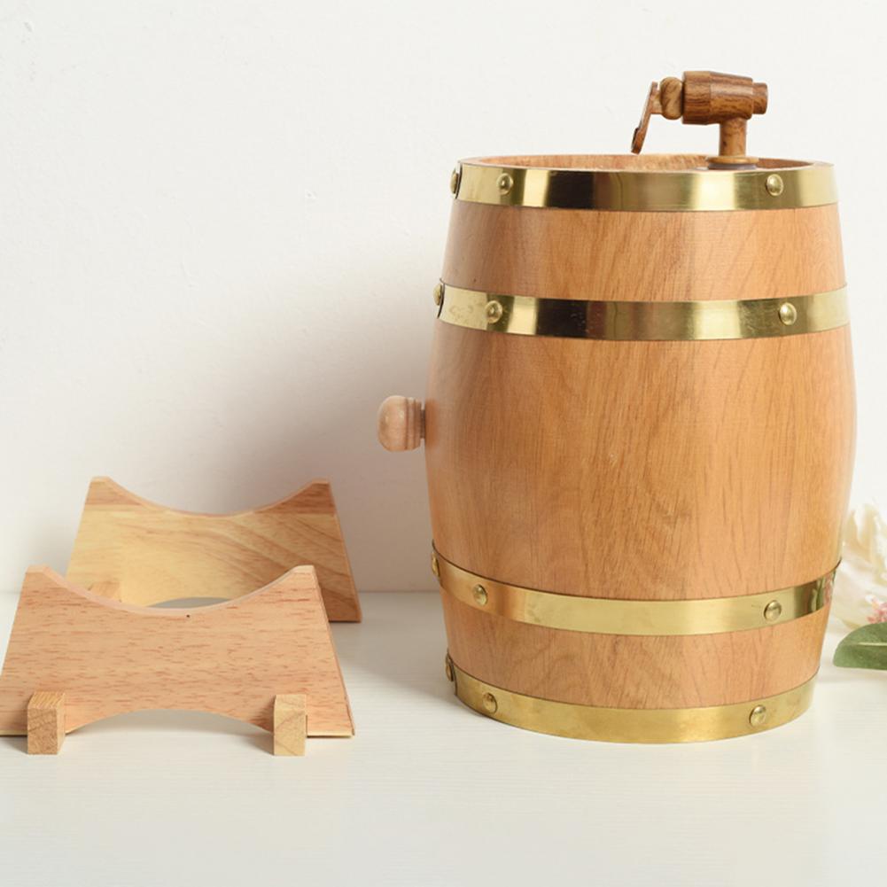 Wood Wine Barrel Beverage Beer Turnover Bucket Large Capacity Storage Container