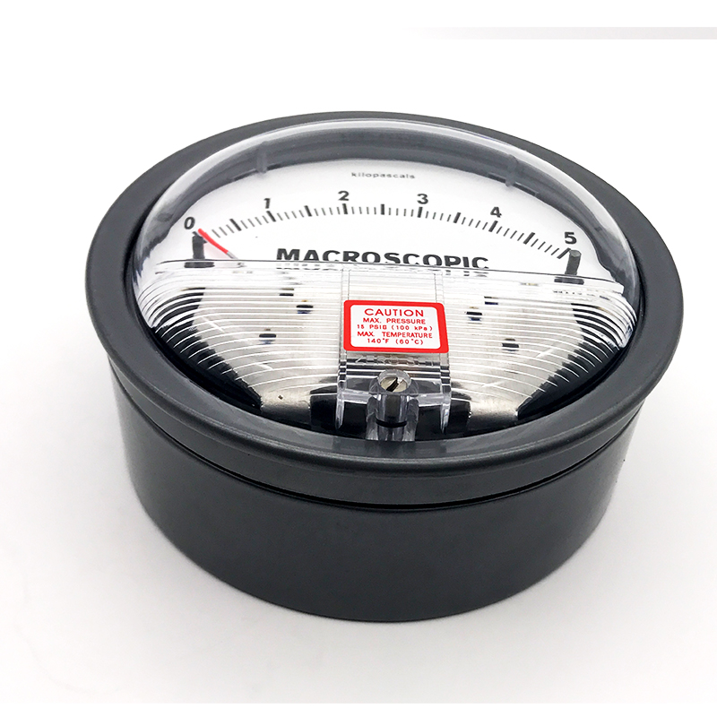 Jauge de différence de Micro-pression d'air pascal differenece mètre 0-30 Pa, 60 Pa, 100 Pa, 125 Pa, 250 Pa, 300 Pa, 500 Pa, 750 Pa, 1kPa, 5kPa etc.
