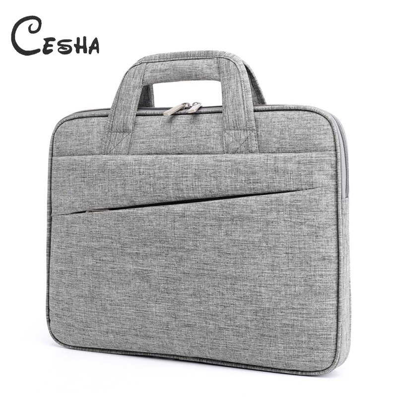 Cesha heren waterdichte canvas 15 inch laptoptas duurzame documententas draagbare draagbare portfolio