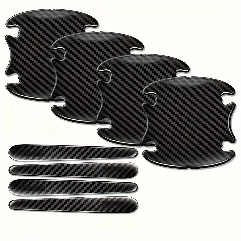 Carbon Faser Auto Tür Griff Schüssel Scratch Schutz Aufkleber Protector Autos Aufkleber Auto Griff Anti-kollision Schutz Streifen: Gold