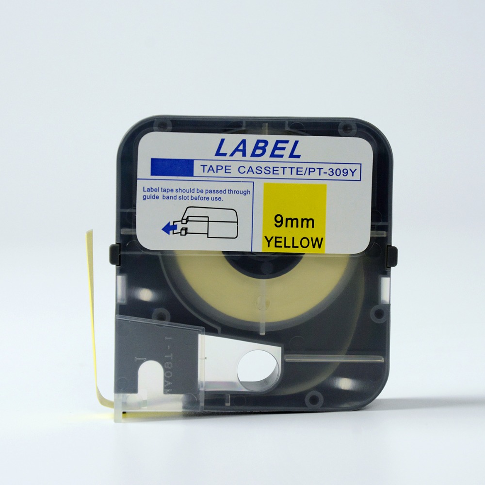Comptible MAX label tape 9mm Geel LM-TP309Y (PT-309Y) Voor MAX LETATWIN Printer LM-380E LM-370A