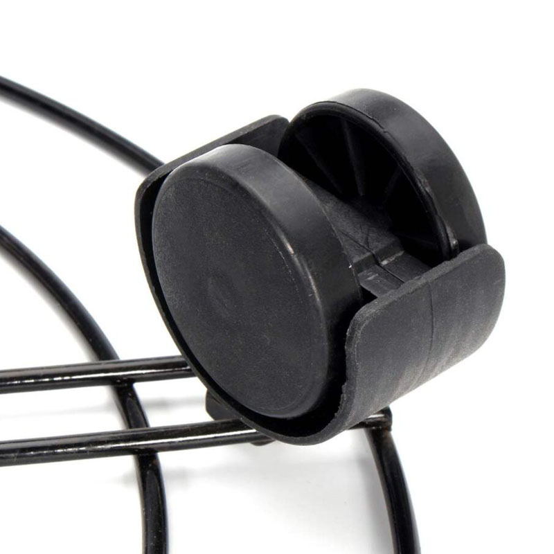 Black 4 Sizes Metal Round Flower Plant Pot Tray 4 Wheels Heavy Planter Flowers Pot Mover Trolley Plate Stand Holder Garden Tools