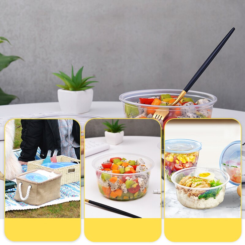 50 Pcs Lunchbox Herbruikbare Bento Box Maaltijd Lunchbox Microwavable Containers Lunchbox Materiaal Microwavable Servies Lunchbox