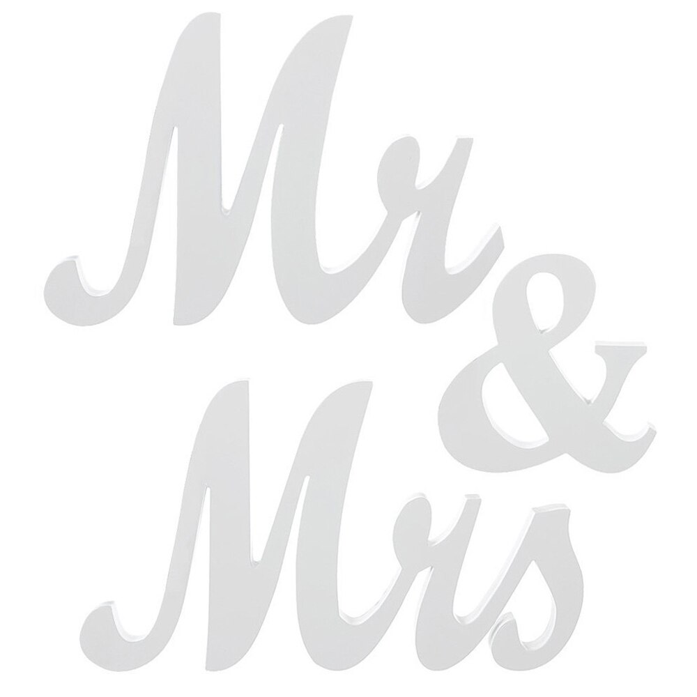 Panneaux de mariage en bois or MR &amp; MRS, 3 pièces/ensemble, lettres de mariage, chiffres de Table, accessoires de Photo de décoration, arrière-plan: WHITE