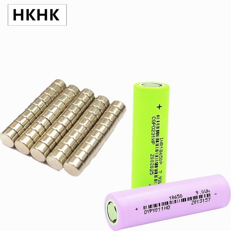 D5*2 magnet for 18650 flat-head battery D5*1.5 D5*2.5
