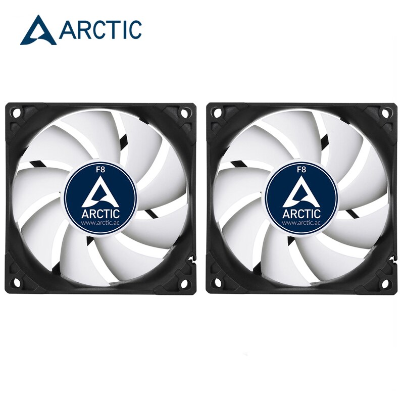 Arctic F8 Computer Case 8Cm Fan 3pin 2000Rpm 80X80X25Mm Cpu Water Koelventilator: 2pcs