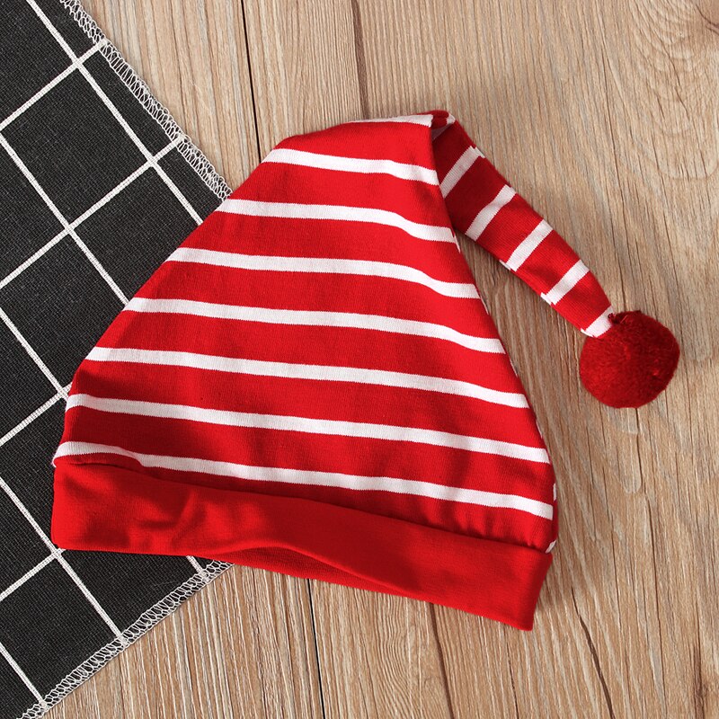 Ropa de bebé mamelucos de Navidad de manga larga de cuello redondo mono + sombrero 2 piezas conjunto ropa Linda recién nacido niña niños ropa