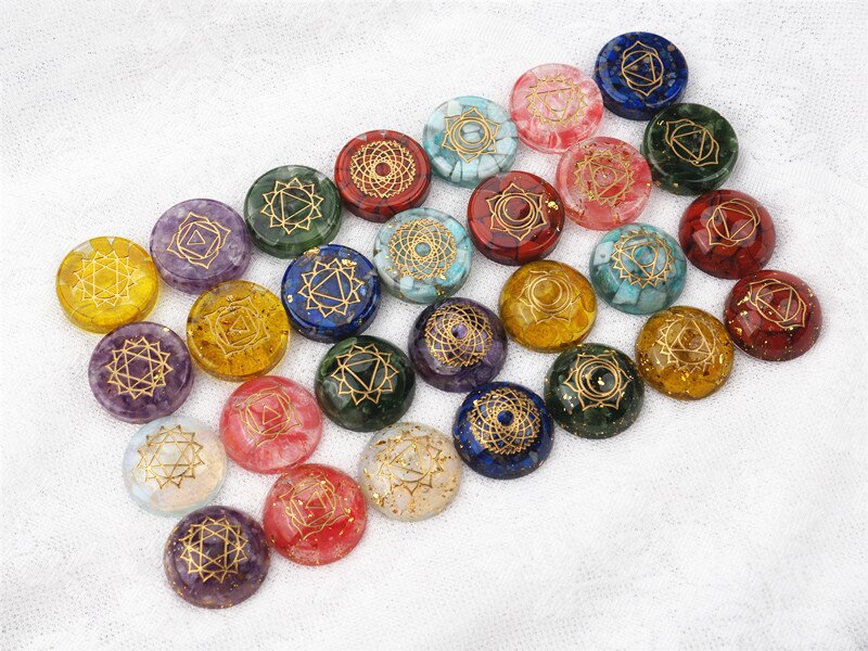 Silicone sete chakras semicírculo hemisfério redondo resina uv molde diy artesanato pingente jóias acessórios