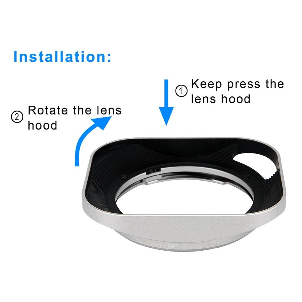 Haoge hg-LH-ZV06P lente cappuccio per Carl Zeiss ZM 21 millimetri 25 millimetri 28 millimetri f2.8, 21 millimetri f4.5 Argento Scava Fuori