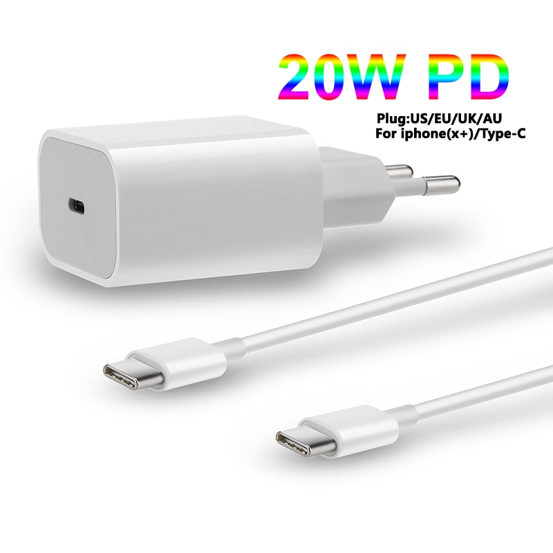 20W Dual USB PD Charger Quick Charge 3.0 Type C Fast Charging For iPhone 12/11/Pro Max for Samsung QC3.0 Charger Adapter