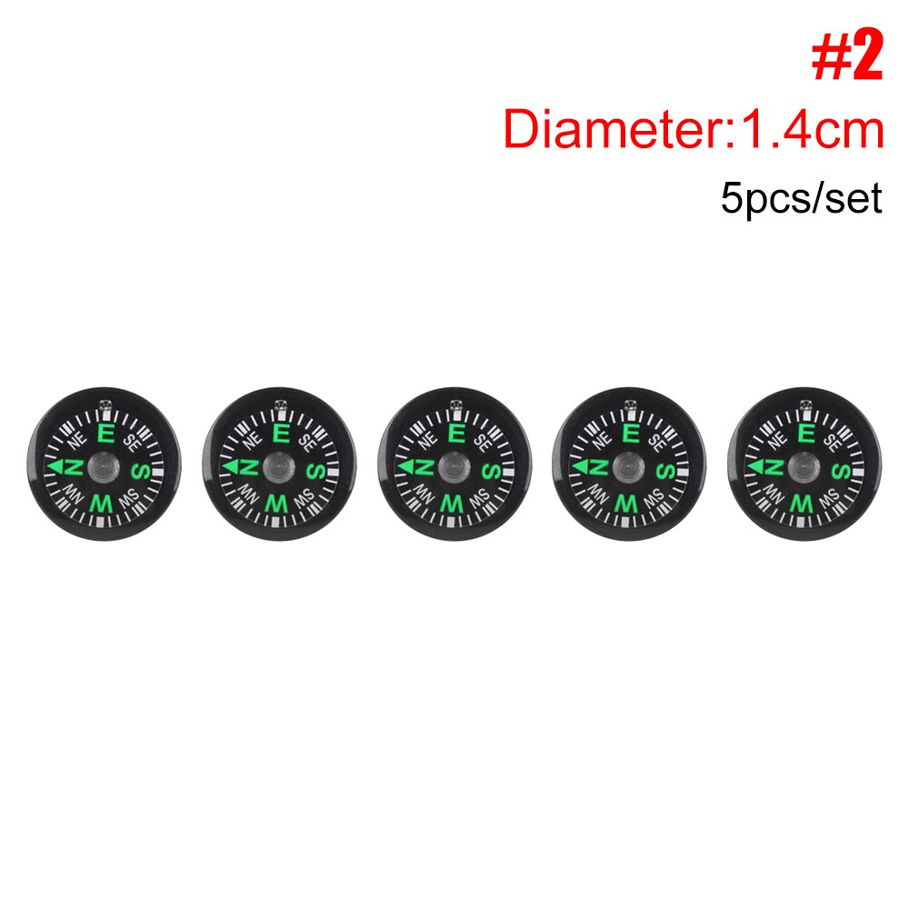 10 PCs Portable Mini North Navigation Handheld Accurate Compass Camping Hiking Survival Compasses Button Practical Guider: 1.4cm 10pcs
