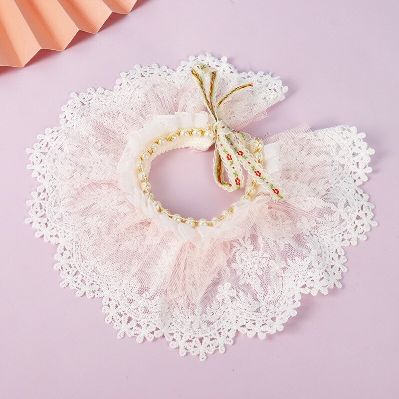 Lusso pizzo cane gatto fazzoletto da collo collare bella collana Pet bavaglino Bandana collari cucciolo gatti cravatta per animali domestici sciarpa festa di nozze