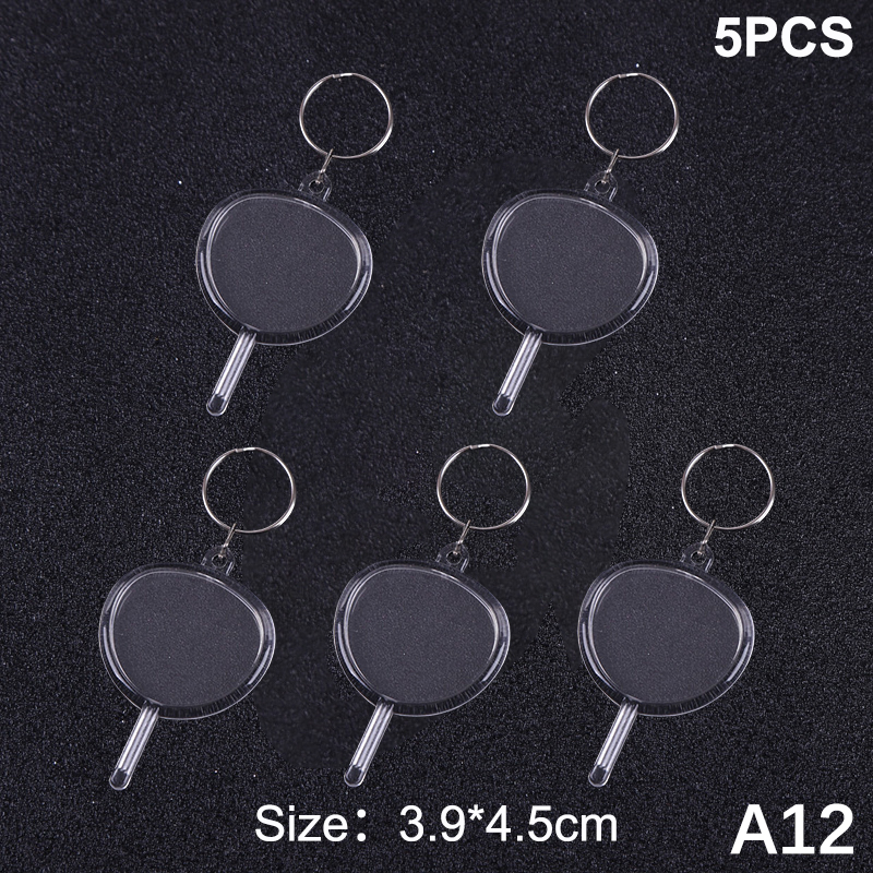 5 Stuks Blanco Fotolijst Sleutelhanger Doorzichtige Acryl Sleutelhanger Invoegen Foto Split Sleutel Hanger Diy Sleutelhouder Paar Jubileum