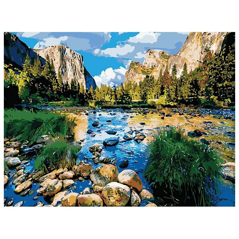 Paint By Numbers For Adults, DIY Canvas Oil Painting Kit Acrylic Painting Kit For Kids Adults National Park