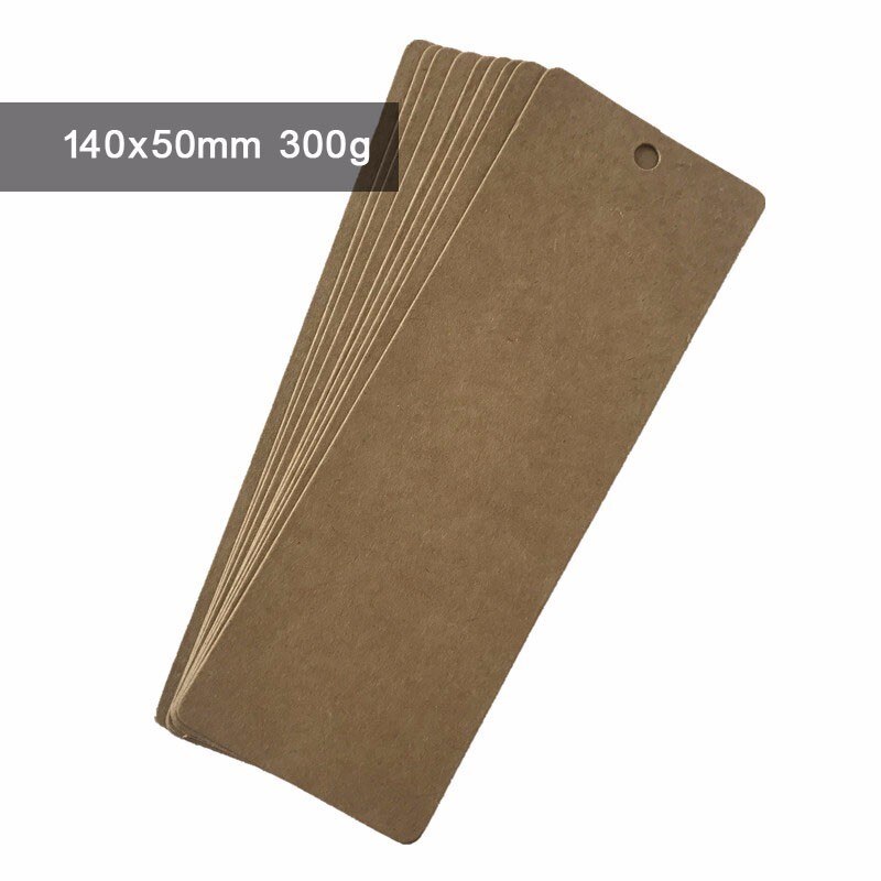 100pcs Blank Kraft Paper Card DIY Bookmark card Black White Cards-250g/300g optional