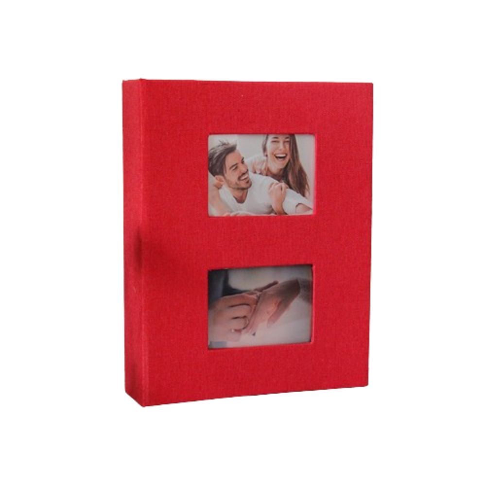 200Pcs Linen Cover Photo Album Interleaf Type Photo Storage Picture Albums Book Writable 6-inch Large Scrapbook Album: Blue