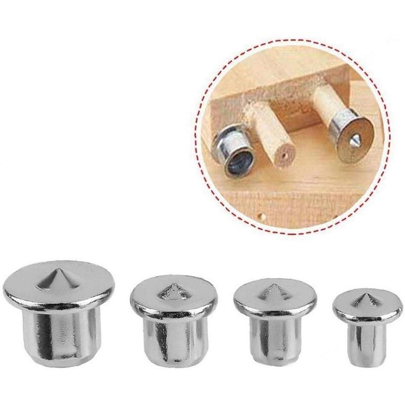 Drill Dowel Pin Centre Points Set Woodworking, Alignment Tool Round Wood Pin Locator 6/8/10/12 mm for Accurate Drilling