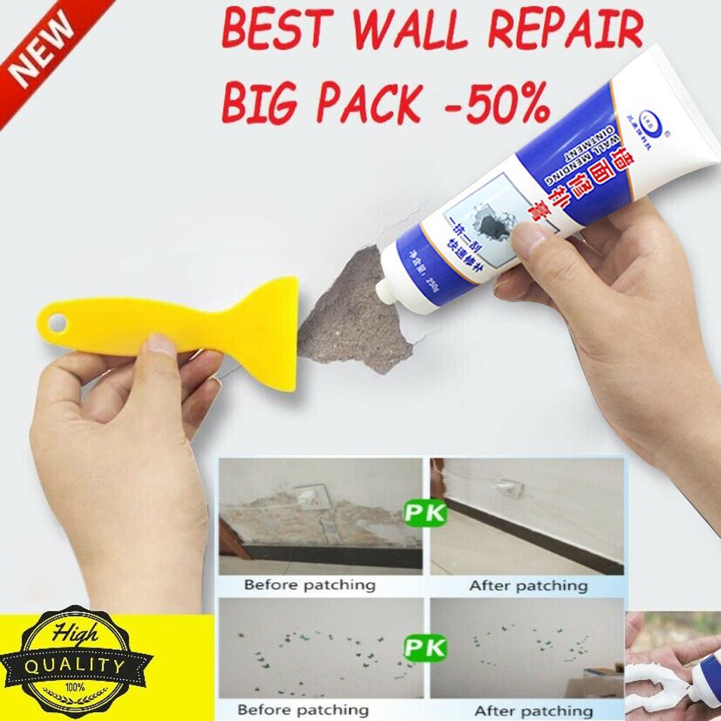 Wall Crack Repair Cream Waterproof Non-corrosive Formaldehyde Free White Latex