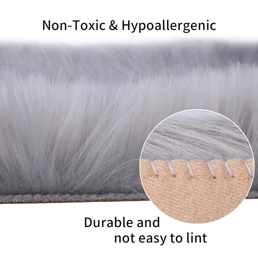 Faux Schapenvacht Stoel Cover Voor Kantoor Weedding Stoel Veelkleurige Harige Wol Tapijt Zetel Pad Huid Vlakte Pluizige Karpetten Wasbare