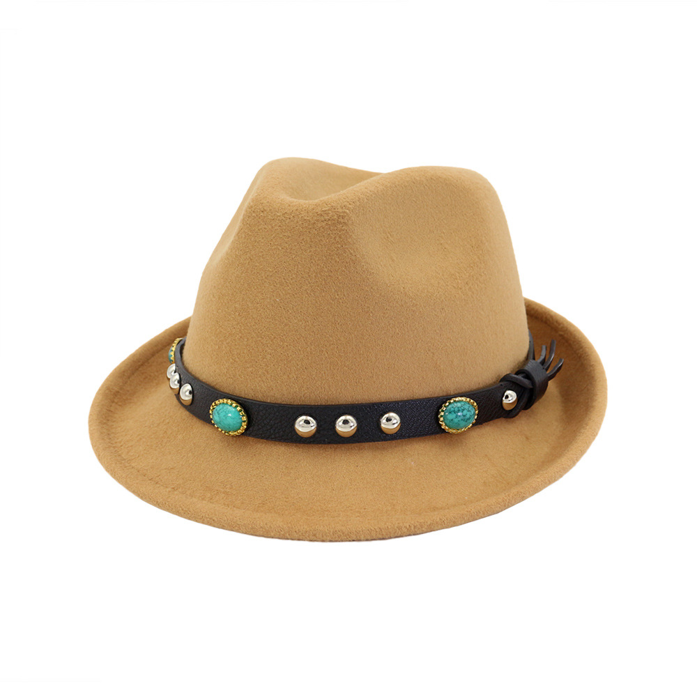 Sombrero de vaquero occidental informal clásico para hombre, gorra de ala ancha enrollada, Sombrero ecuestre de Jazz con correa de cinta