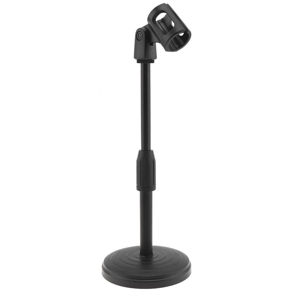 Portable Desktop Lifting Plastic Weighted Disc Microphone Stand for General Meeting / Computer Microphone / Live Broadcast