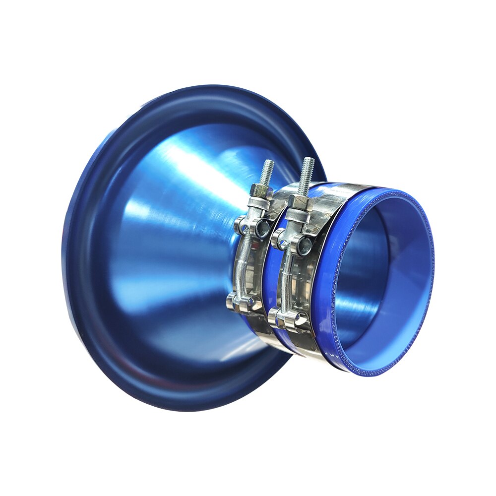 4 "Auto Bellmouth Velocity Stack Adapter Air Intake Turbo Hoorn Zilver Blauw Rood Zwart Tone Air Intake Turbo Hoorn met 4Inch Slang