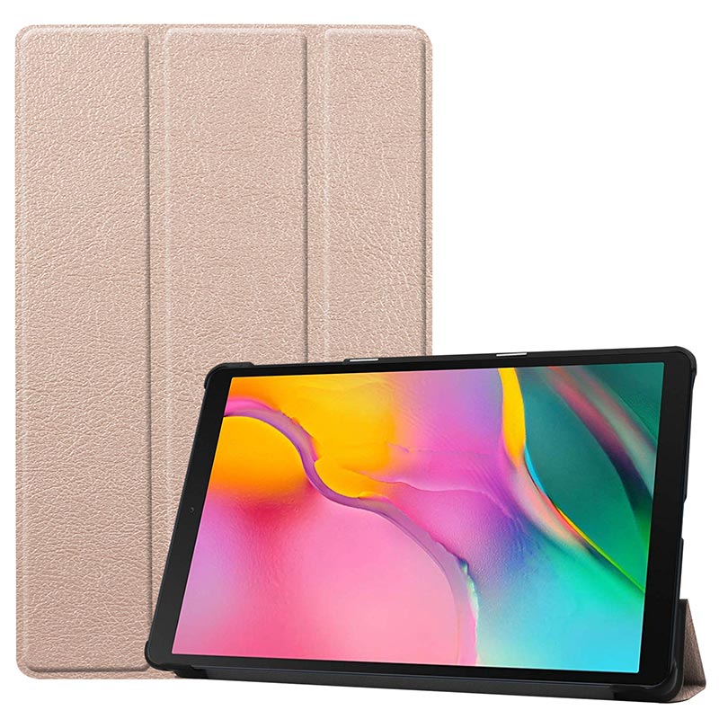 For Samsung Galaxy Tab A 10.1 inch Case Ultra Slim Leather Magnetic Stand Cover For Samsung Tab SM-T510 SM-T515 Funda Capa: Gold