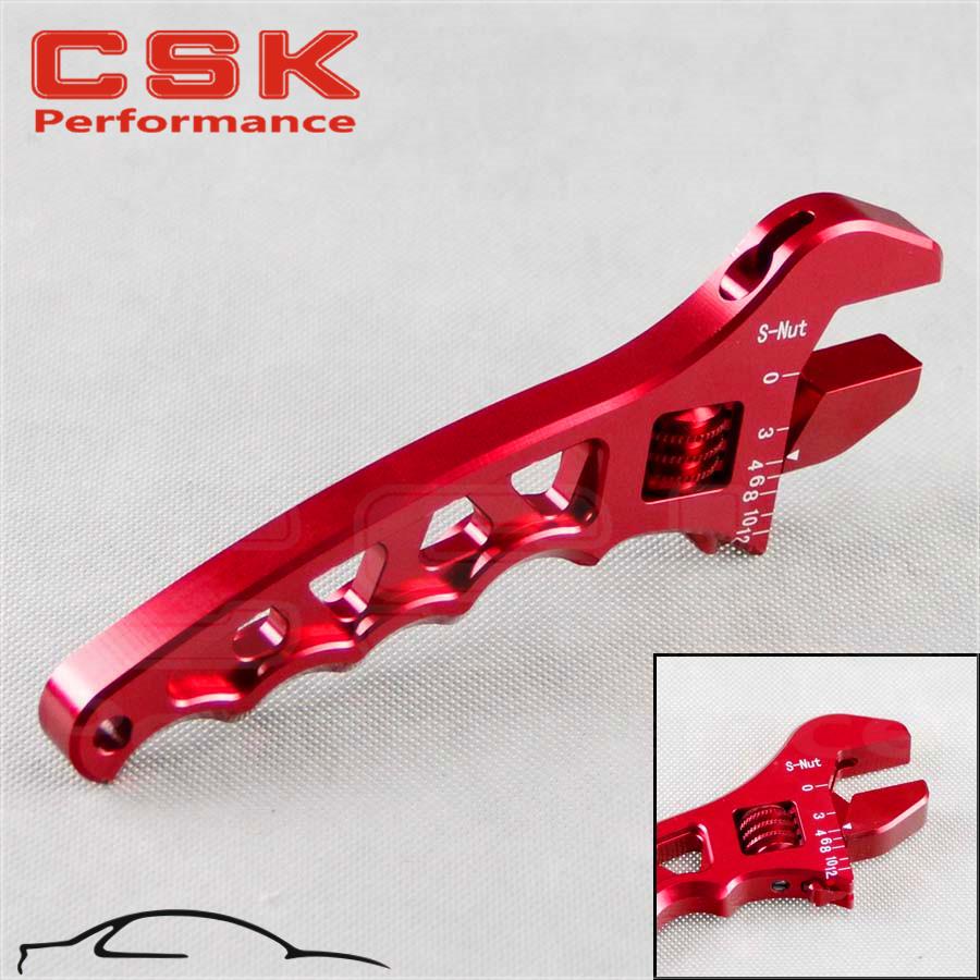 AN Adjustable Aluminum Anodized Wrench Fitting Tools Spanner AN3 3AN-12AN RED